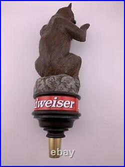 Rare Budweiser Brown Bear 10 Draft Beer Tap Handle