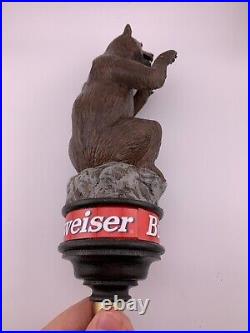 Rare Budweiser Brown Bear 10 Draft Beer Tap Handle