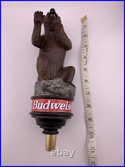 Rare Budweiser Brown Bear 10 Draft Beer Tap Handle