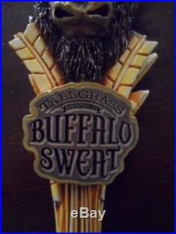 Rare Buffalo Sweat Tallgrass Brewing Co. Bar Tap Handle Beer Keg Marker. Rare