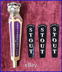Rare Catamount Oatmeal Stout/Anniversary Ale Beer Tap Handle Mountain Lion Head