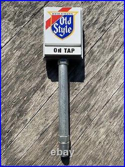 Rare Chicago Old Style Beer Double Sided Pub Tavern Sign Bar Tap Handle