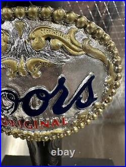 Rare Coors Original Cowboy Hat Belt Buckle Beer Tap Handle 11