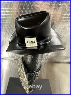 Rare Coors Original Cowboy Hat Belt Buckle Beer Tap Handle 11
