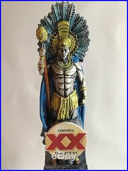Rare DOS EQUIS XX CERVEZA Warrior Mexican Pale Ale Beer Tap Handle Used