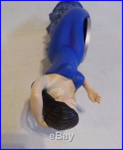 Rare Figural Sexy Brunette Blue Beauty Mermaid Bad Martha Beer Tap Handle Sign
