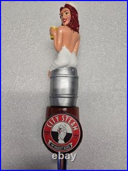 Rare First Version City Steam Naughty Nurse on a Keg 11 Draft Beer Tap Handle