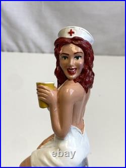 Rare First Version City Steam Naughty Nurse on a Keg 11 Draft Beer Tap Handle