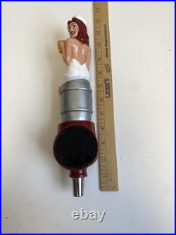 Rare First Version City Steam Naughty Nurse on a Keg 11 Draft Beer Tap Handle