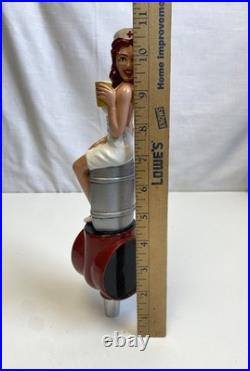 Rare First Version City Steam Naughty Nurse on a Keg 11 Draft Beer Tap Handle