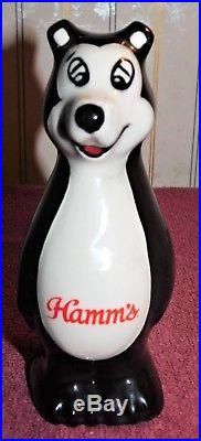 Rare! HAMM'S BEER Back To Back SNUB NOSED BEAR Ceramic TAP HANDLE (EX+) The Best