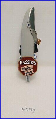 Rare Kassik's Figural Whaler's Wheat Captain Orca 10 Draft Beer Tap Handle