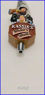 Rare Kassik's Figural Whaler's Wheat Captain Orca 10 Draft Beer Tap Handle