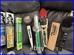 Rare Lot of 23 Draft Beer Tap Handles Bar Decor Base Hex Heineken Dos Equis Etc