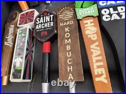 Rare Lot of 23 Draft Beer Tap Handles Bar Decor Base Hex Heineken Dos Equis Etc
