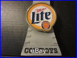 Rare Miller Lite Dallas Cowboys Football Helmet True To Texas Beer Tap Handle