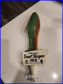 Rare Montana Trout Slayer Ale Tap Handle Bayern Brewing Beer Fish HTF