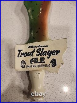Rare Montana Trout Slayer Ale Tap Handle Bayern Brewing Beer Fish HTF