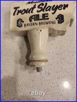 Rare Montana Trout Slayer Ale Tap Handle Bayern Brewing Beer Fish HTF
