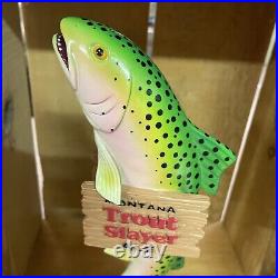 Rare! Montana Trout Slayer Ale Tap Handle Big Sky Brewing Figural Beer S18932