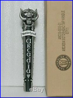 Rare Motorhead Arcadia NOS Rock Roll 12 Draft Beer Keg Bar Tap Handle CLOSED