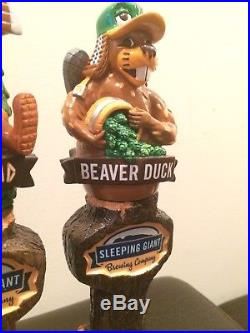Rare NIB Beaver Duck Sleeping Giant Beer Tap Handle