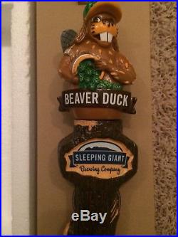 Rare NIB Beaver Duck Sleeping Giant Beer Tap Handle