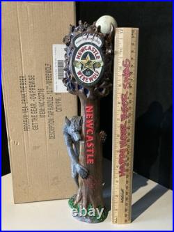 Rare NIB Newcastle Werewolf Blood Red Ale Beer Tap Handle Craft Wolf Figural