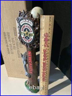 Rare NIB Newcastle Werewolf Blood Red Ale Beer Tap Handle Craft Wolf Figural