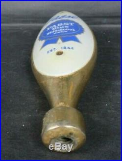 Rare PABST BLUE RIBBON BEER mid century bullet tap handle knob bar saloon MCM
