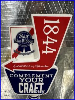 Rare Pabst Blue Ribbon 1844 Complement Your Craft Beer Tap Handle