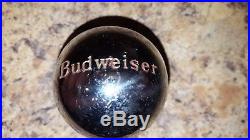 Rare Porcelain Chrome Budweiser Anheuser Busch Beer Ball Knob Tap Handle