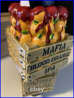 Rare Sinister Brewing Beer Tap Handle Mafia Blood Orange IPA Skeleton Skull Lot