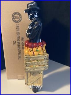Rare Sinister Brewing Beer Tap Handle Mafia Blood Orange IPA Skeleton Skull Lot