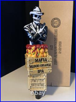 Rare Sinister Brewing Beer Tap Handle Mafia Blood Orange IPA Skeleton Skull Lot