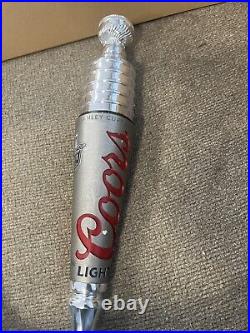 Rare Stanley Cup Playoffs NHL Coors Light beer tap handle, New In Box