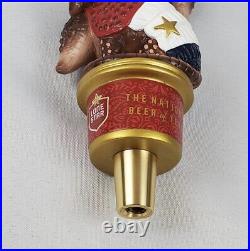 Rare Texas Lone Star Beer 3 Armadillos Red White and Blue Resin Beer Tap Handle