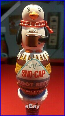 Rare Titletown Brewing Sno-cap Penguin Tap Handle