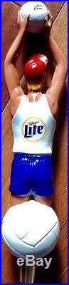 Rare Vintage Miller Lite Beer Figural Pro Beach Volleyball AVP Player Tap Handle