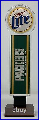 Rare Vtg NFL Green Bay Packers 1997 NFC Champions Miller Lite Beer Tap Handle