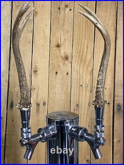 Real Deer Antlers Beer Tap Handle Pair Of 2 Antler Hunting Rifle Bow Jackalope