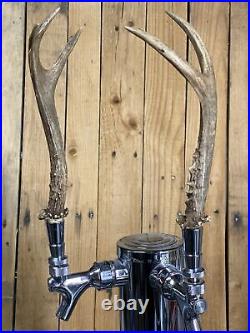 Real Deer Antlers Beer Tap Handle Pair Of 2 Antler Hunting Rifle Bow Jackalope