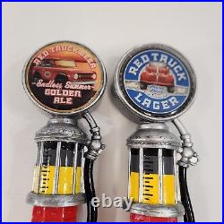 Red Truck Brewing Beer Tap Handle Lot of 2 Golden Ale Lager Vancouver Fill er Up