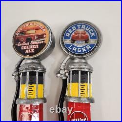 Red Truck Brewing Beer Tap Handle Lot of 2 Golden Ale Lager Vancouver Fill er Up