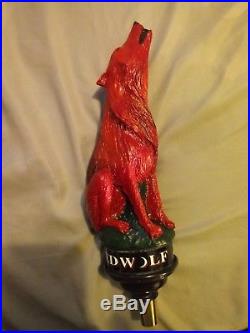 Red Wolf Anheuser Busch Howling Wolf Tap Handle Rare