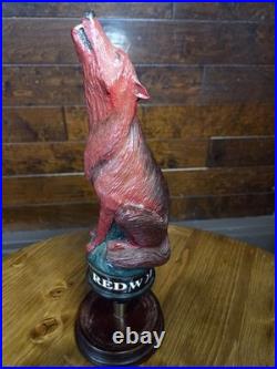 Red Wolf Beer Tap Handle (Stand Is For Display Only)