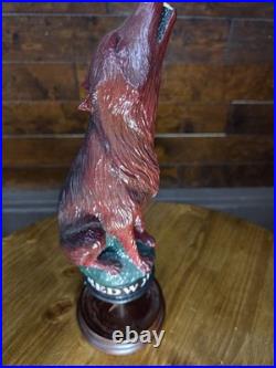 Red Wolf Beer Tap Handle (Stand Is For Display Only)