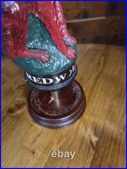 Red Wolf Beer Tap Handle (Stand Is For Display Only)