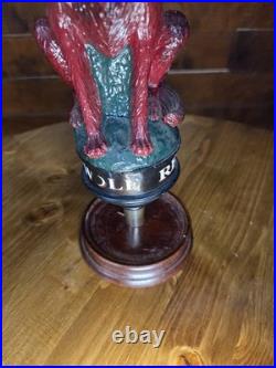 Red Wolf Beer Tap Handle (Stand Is For Display Only)