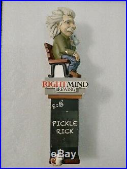 Right Mind Brewing Rare Einstein Pickle Rick 11 Draft Beer Keg Bar Tap Handle